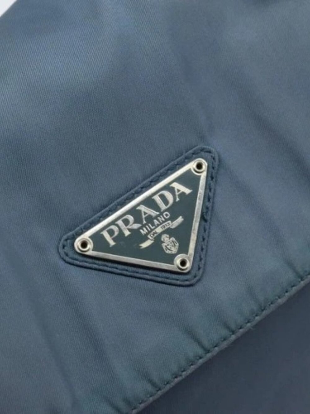 PRADA Backpack Nylon Baby Blue Silver Auth ti3674 - Picture 13 of 16